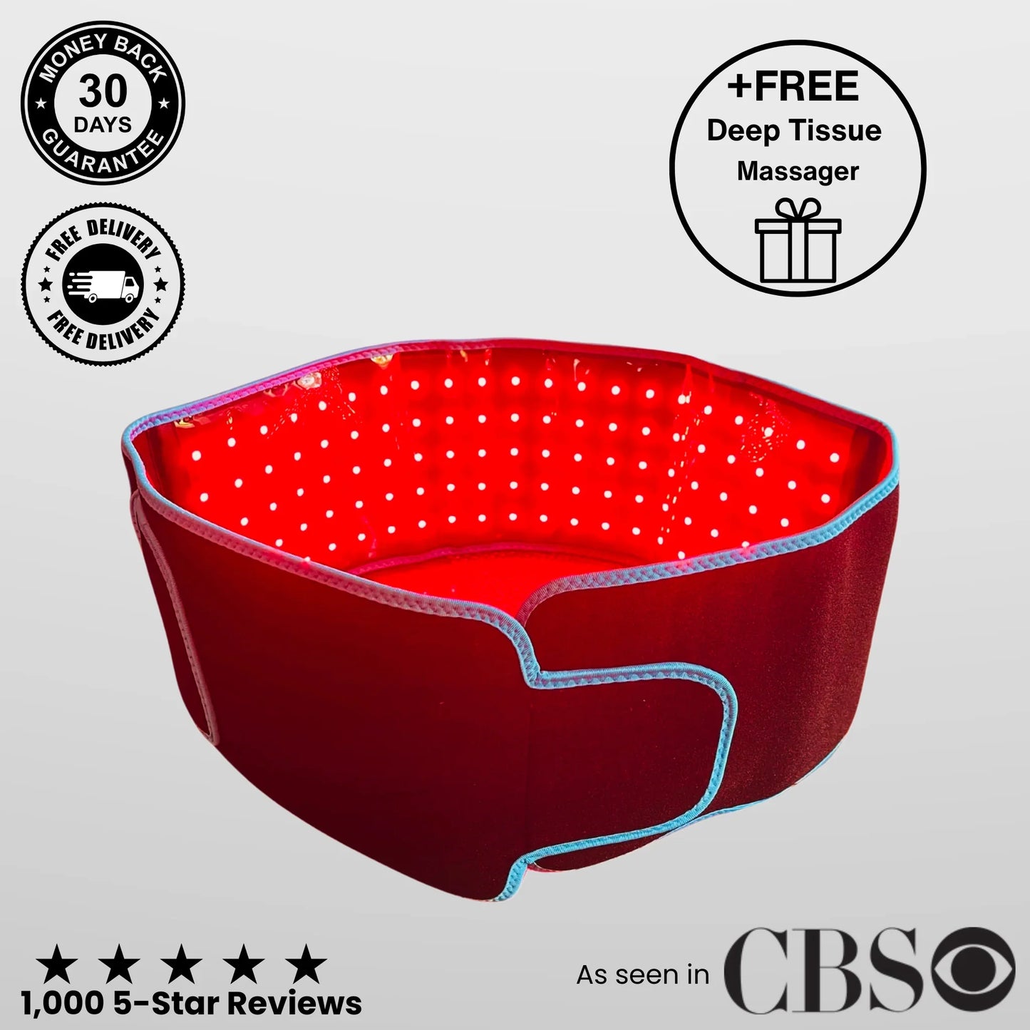 Slimming & Pain Relief Belt with Infrared Heat + Recovery Guide Included